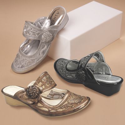 Embroidered Mules