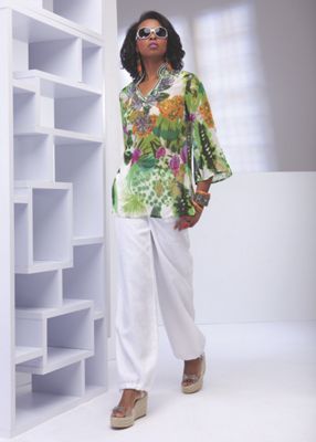 cadie tunic and renny linen pant