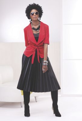 Wilhelmina Wrap Jacket and A Line Skirt