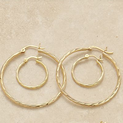 2 Pair Hoop Set