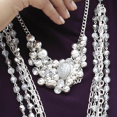 Necklace Sparkle Sphere Crystal Cluster