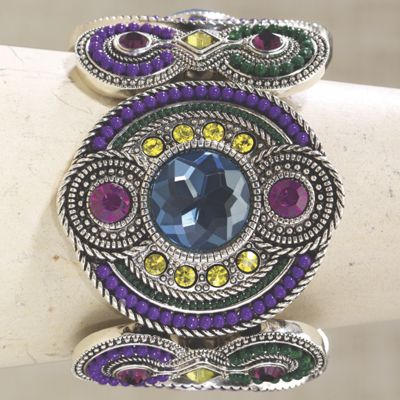 Cuff Crystal Beaded Art Deco
