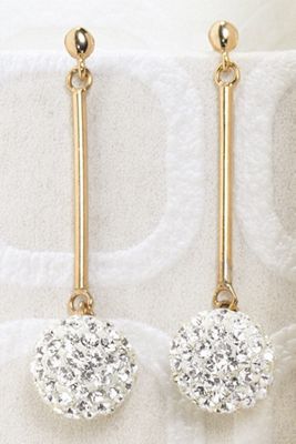 Earrings Crystal Ball Drop Post