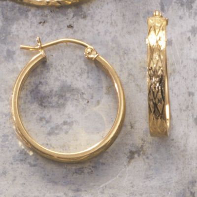 Argollas, borde c/corte diamante