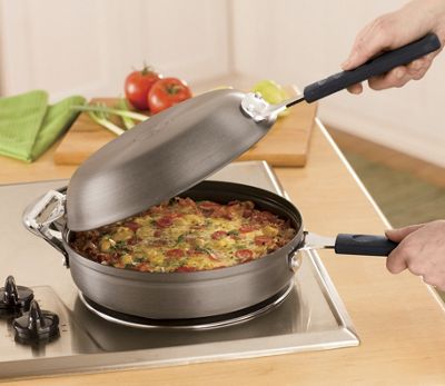 3 In 1 Hard Anodized Fritatta Pan