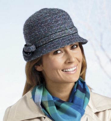 Hat Multicolored Tweed Cloche