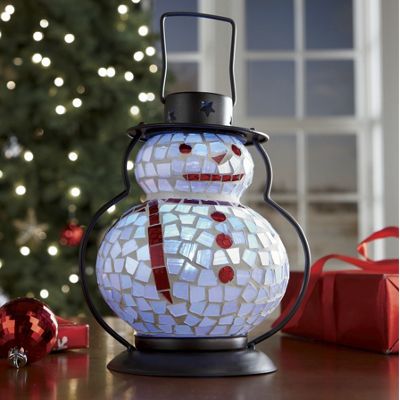 Snowman Lantern Mosaic