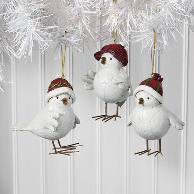 Ornaments Snowbird Set Of 3