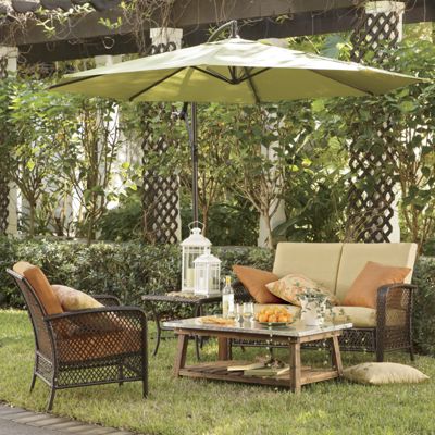 Ashton Outdoor Furniture Cushions and Umbrella