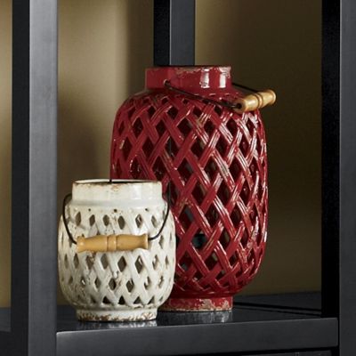 set of 2 bailey lattice lanterns