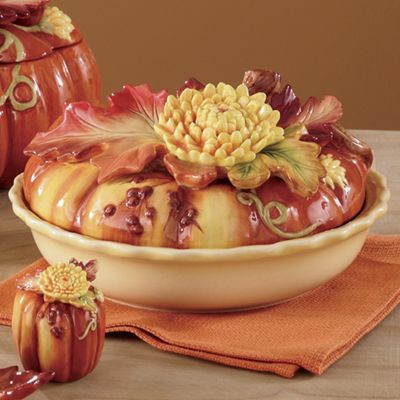 Pie Plate, with Lid, Harvest