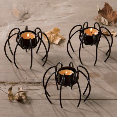 Spider Tealight Holders Set of 3