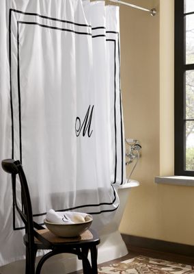 Monogrammed Shower Curtain