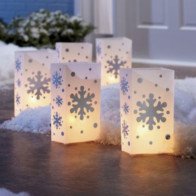 Snowflake Luminaries Set Of 5