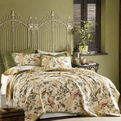 Bird Of Paradise Oversized Reversible Cotton Quilt And Sham