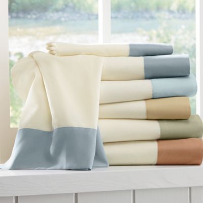 Contrast Hem Microfiber Sheet Sets