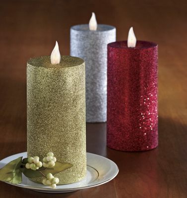 Flameless Candles Glitter