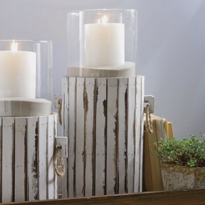 Lantern Weathered Wood Large