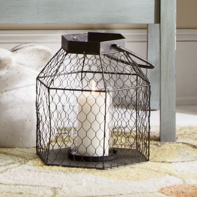 chicken wire lantern