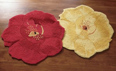hand hooked blossom rug