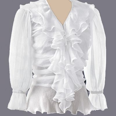Blouse Ruffle Front