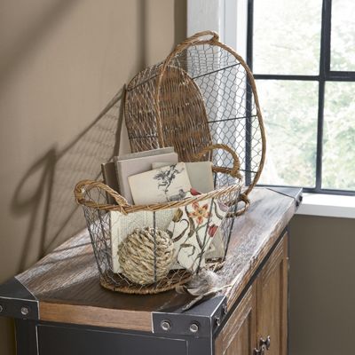 set of 2 wire baskets