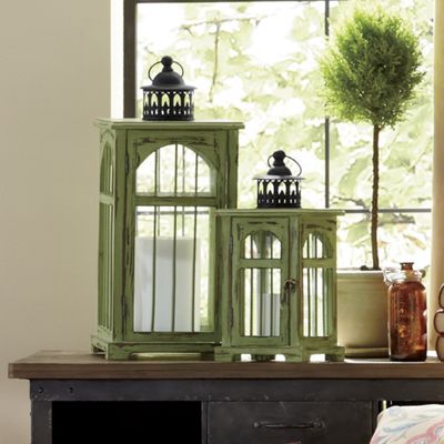 set of 2 vintage lanterns