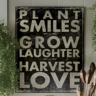 plant smiles plaque