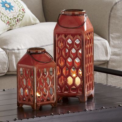 set of 2 candle lanterns 78