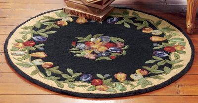Hand Hooked Fruit Rug