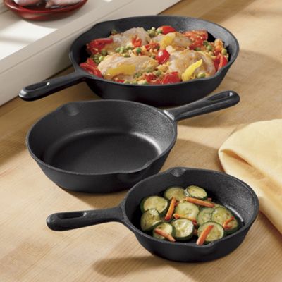 3Pc Prsn Cast Skillet Set