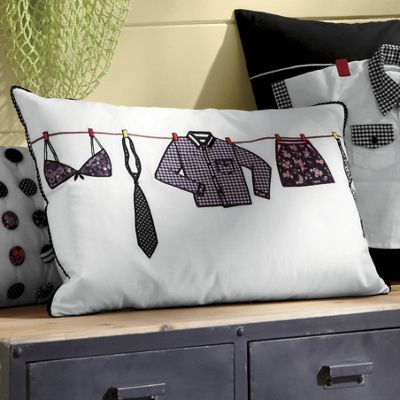 clothesline throw pillow