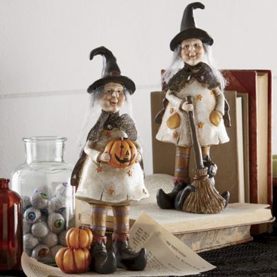 Set Of 2 Witch Figurines