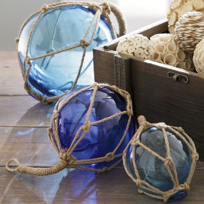 Set Of 3 Buoyant Glass Balls