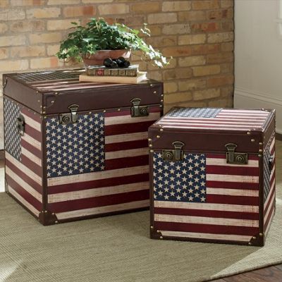 Set Of 2 Americana Trunks