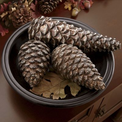 Set Of 3 Taran Pinecones