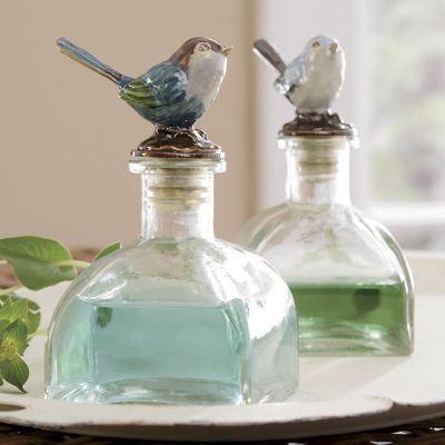 Set Of 2 Decorative Bottles