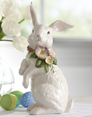 tulip bunny figurine
