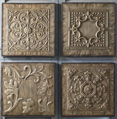 Set Of 4 Embossed Plaques