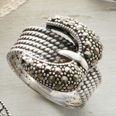Sterling Silver Buckle Ring