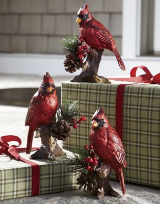 Set Of 3 Cardinal Figurines