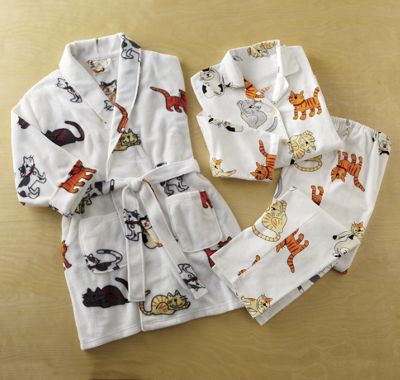 Cat Pj Set and Robe By Aegean