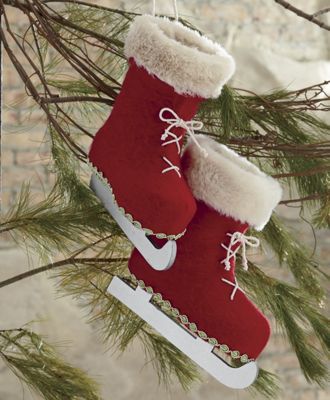 Set Of 2 Ice Skate Ornaments