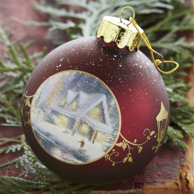 Winter Scene Ornament By Thomas Kinkade