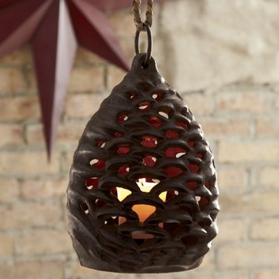Pinecone Candle Lantern