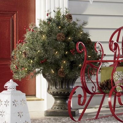 Lit Holiday Greenery