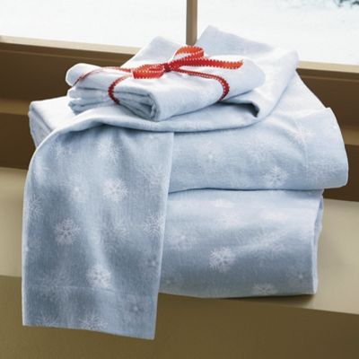 Snowflake Flannel Sheet Set