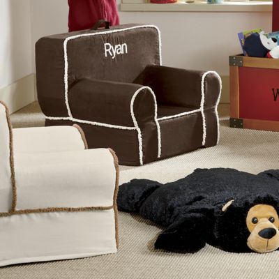 Microfiber Chair With Faux Sherpa Trim