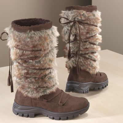 Womens Furry Boot
