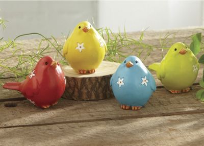 set of 4 bloomin birdies